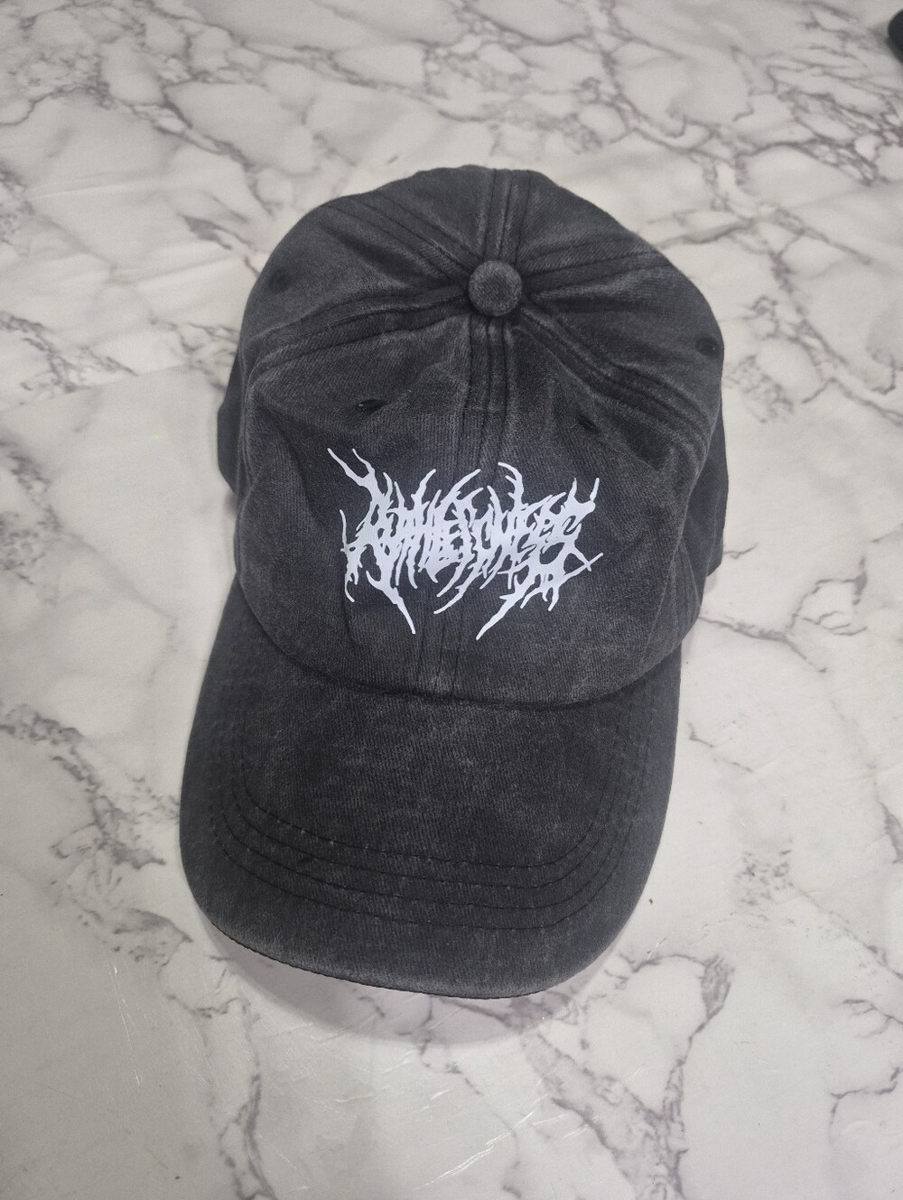 Distressed Cap with Graphic